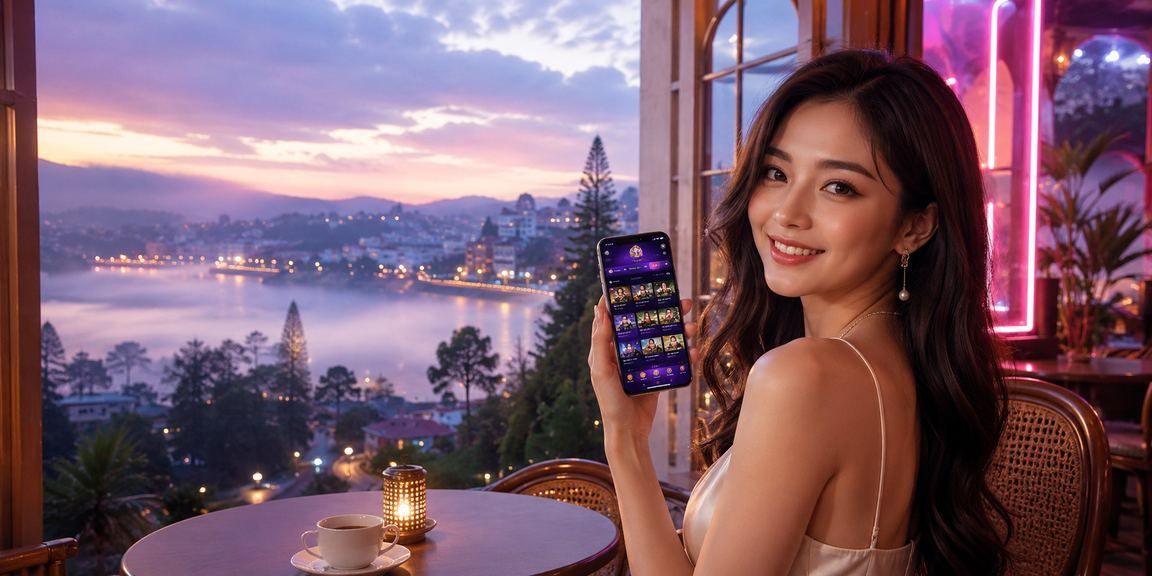 Người chơi VIP thưởng thức cà phê Đà Lạt trong khi theo dõi kết quả cá cược trực tuyến