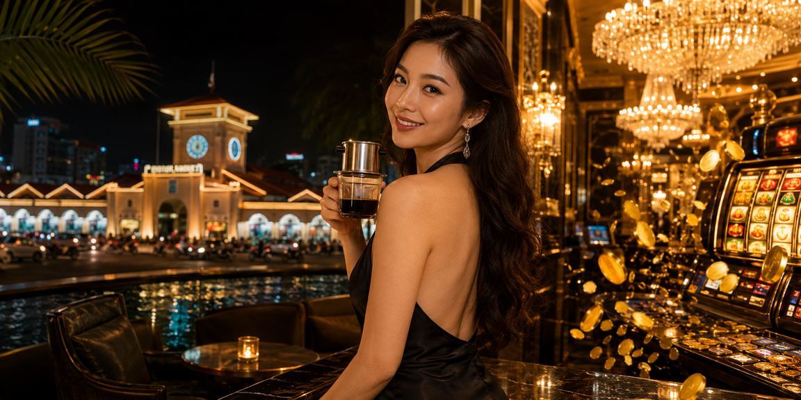 Chơi slot game bên ly cà phê sáng tại Sài Gòn