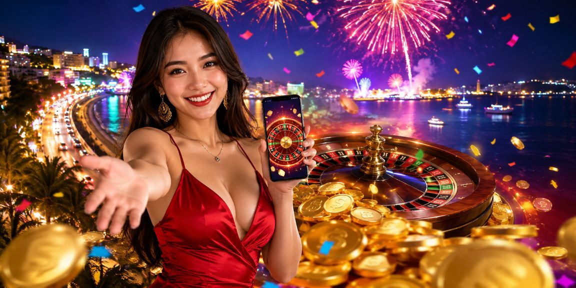Không khí lễ hội sôi động tại Phan Thiết trong khi người chơi trải nghiệm roulette trực tuyến